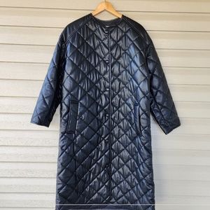 Zara faux leather quilted jacket